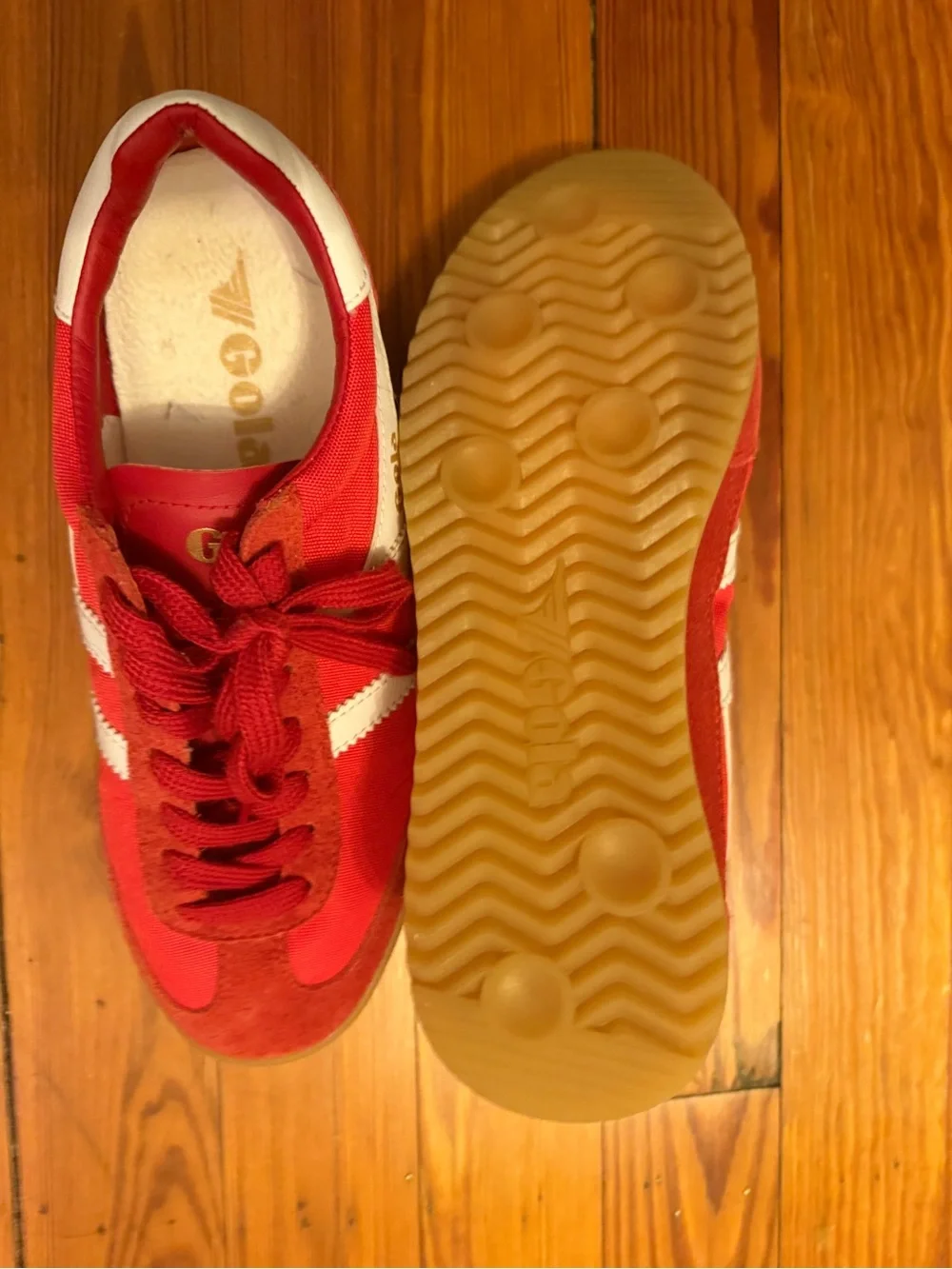 Gola Tornado Red Suede Stripe Women's Sneakers - NEVER WORN